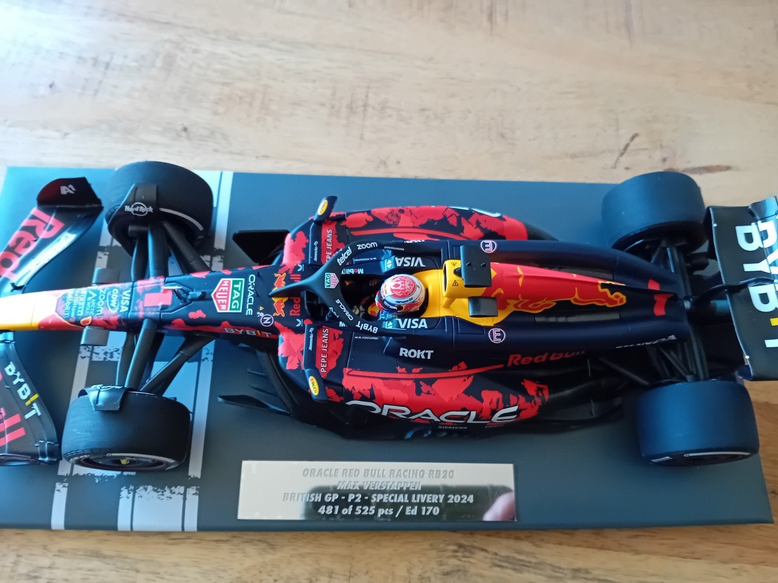 max Verstappen 1/18 British 2024, Ophalen of Verzenden, Formule 1