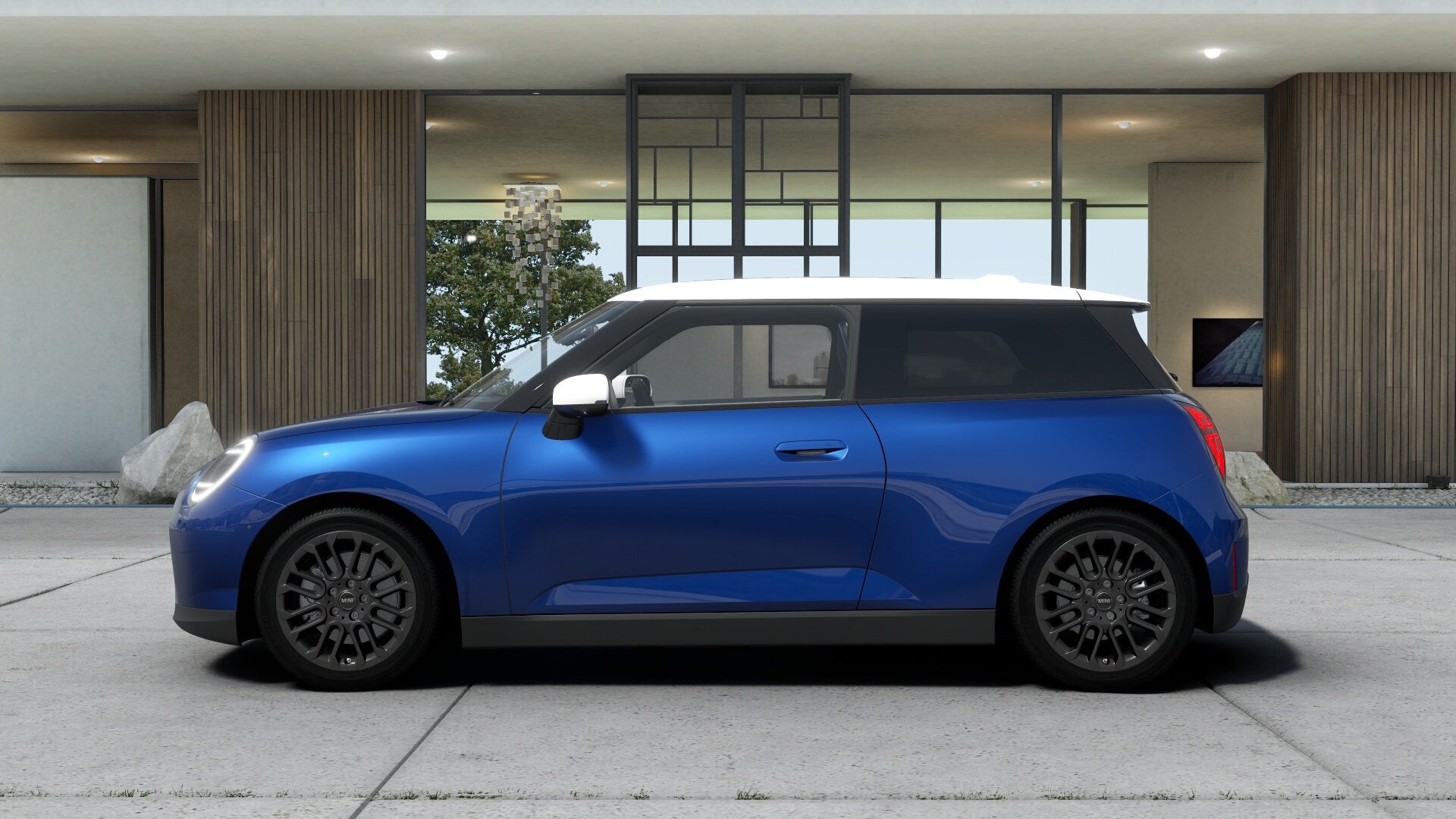 MINI Hatchback Cooper E / Favoured / Pakket L / 17" U-Spoke, Leder, Nieuw, Blauw, Cooper