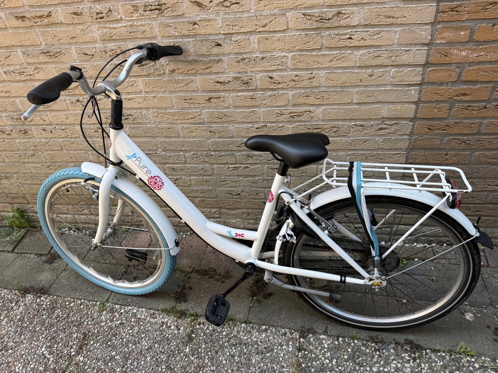 Bike Fun Kids Pure witte kinderfiets 24 inch, Ophalen, Velgrem, Handrem, Gebruikt