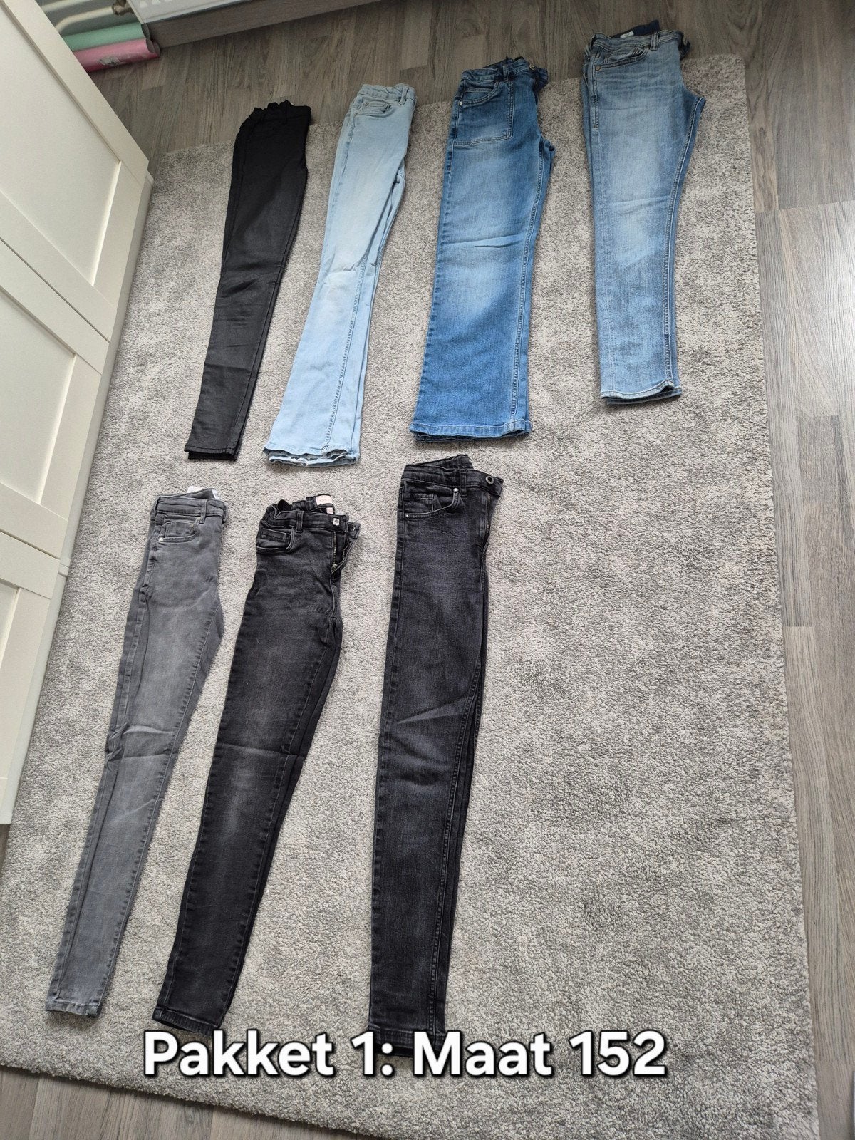 7x jeans maat 152, Kinderen en Baby's, Broek, Meisje, Kids Only, Ophalen of Verzenden
