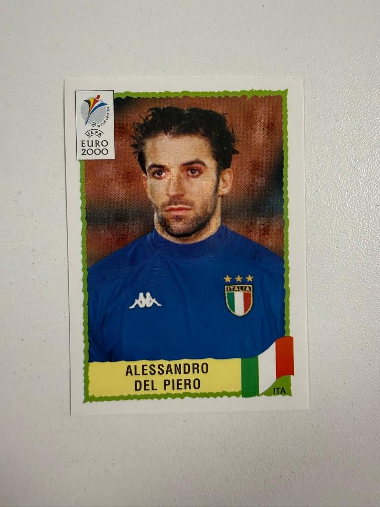 184 Alessandro Del Piero Panini Euro 2000 Sticker, Verzamelen, Sportartikelen en Voetbal, Ophalen of Verzenden, Nieuw, Buitenlandse clubs