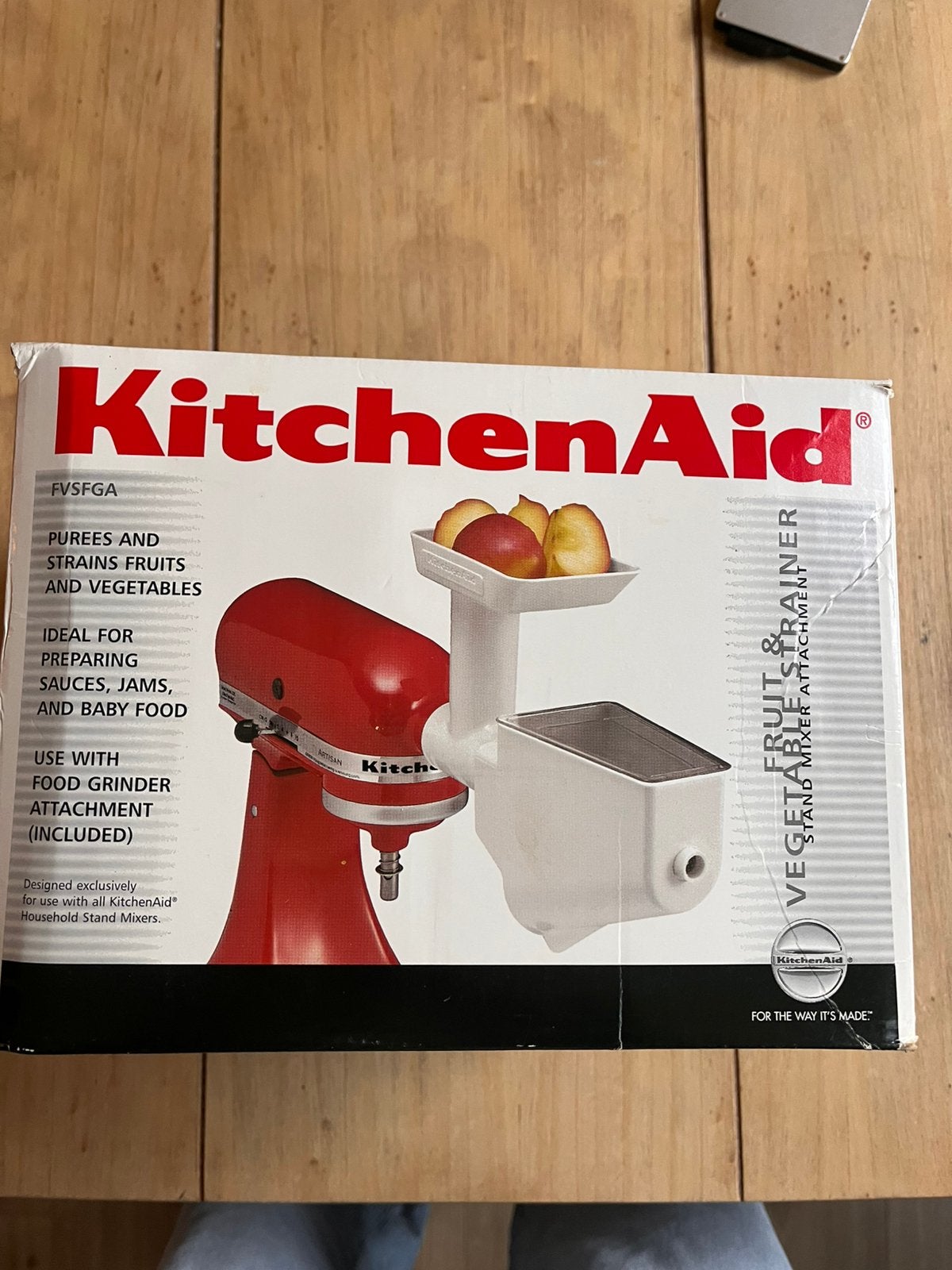 KitchenAid Vleesmolen en Fruitzeef Set - Zo goed als nieuw, Overige typen, Kunststof, Ophalen of Verzenden, Zo goed als nieuw