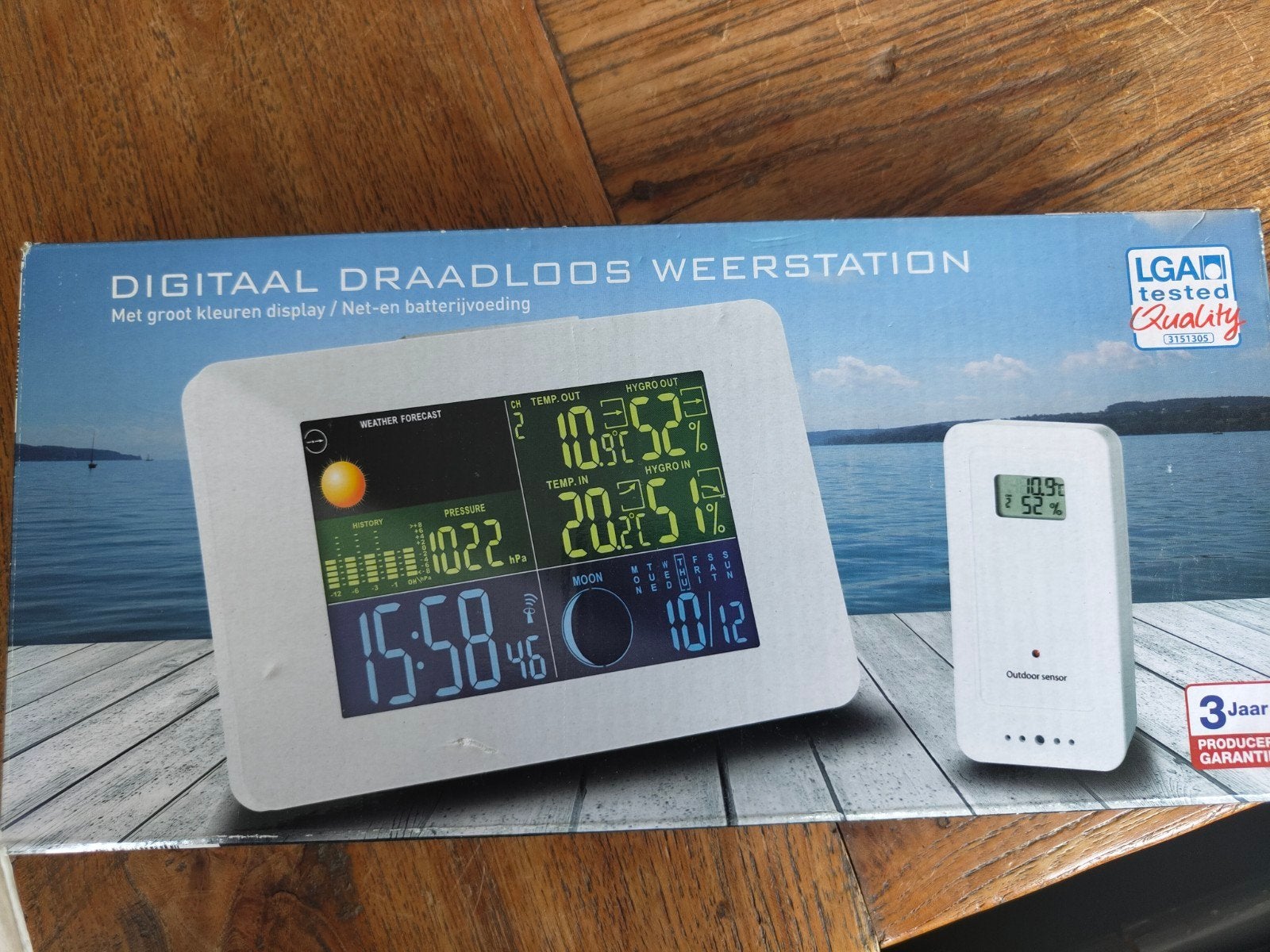 Nieuw Digitaal Draadloos Weerstation met Kleurendisplay, Ophalen of Verzenden
