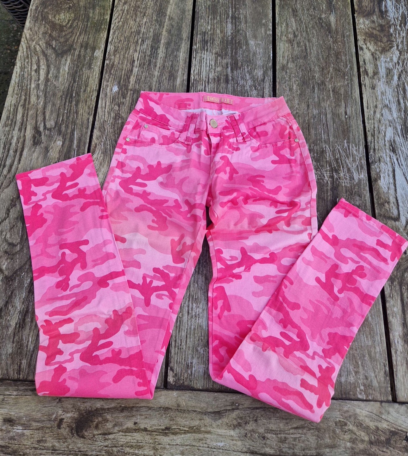 Skinny broek roze maat S, Hallo miss, Ophalen of Verzenden, Zo goed als nieuw, Roze