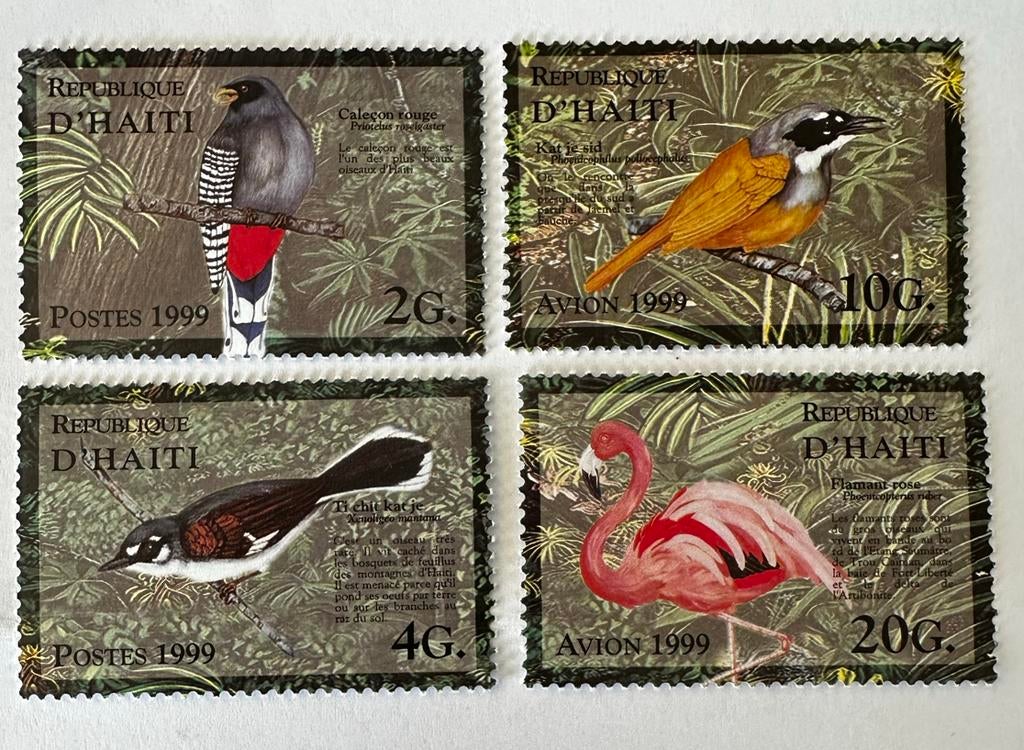 Haiti 1999 Vogels Postfris flamingo - Set van 4, Ophalen of Verzenden, Postfris