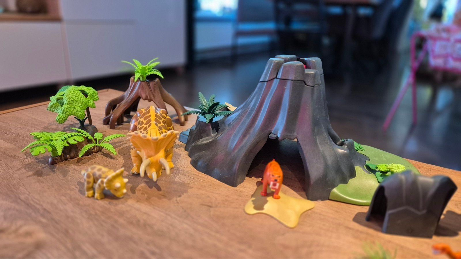 Playmobil Triceratops Vulkaan 4170, Kinderen en Baby's, Speelgoed | Playmobil, Wild life, Gebruikt, Complete set, Overige typen