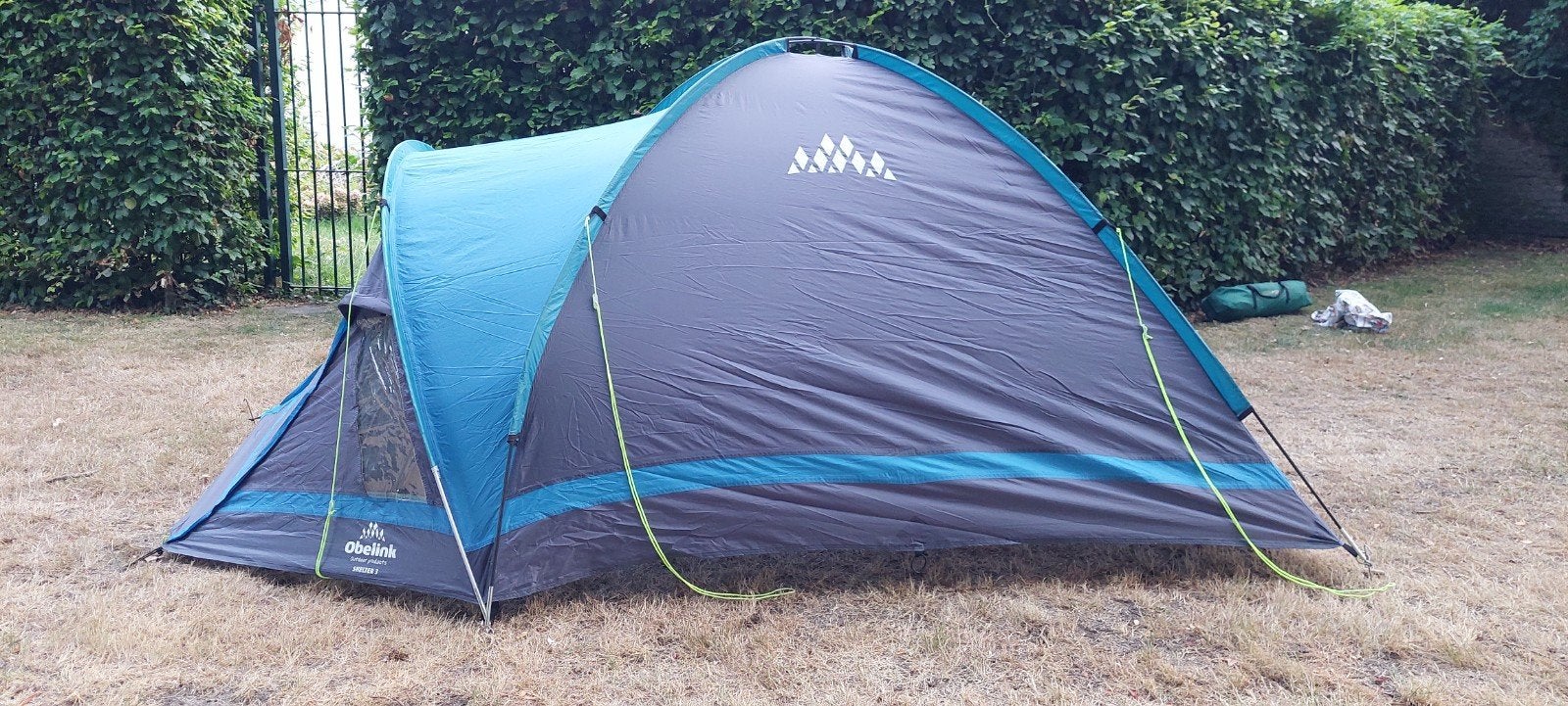 Mooi licht koepeltentje Obelink Shelter 3, polyester, Caravans en Kamperen, Tenten, Ophalen of Verzenden, Gebruikt, Tot en met 3