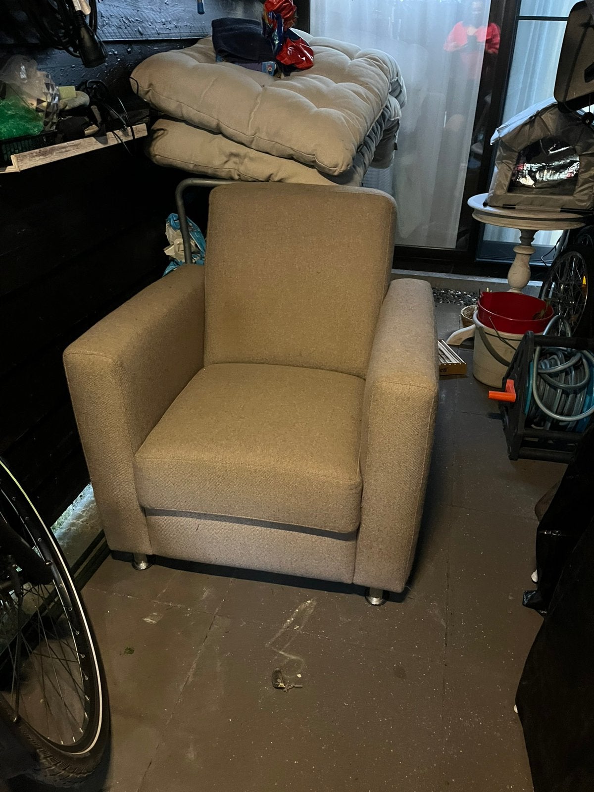 Fauteuil beige, Huis en Inrichting, Ophalen, 75 tot 100 cm, 50 tot 75 cm