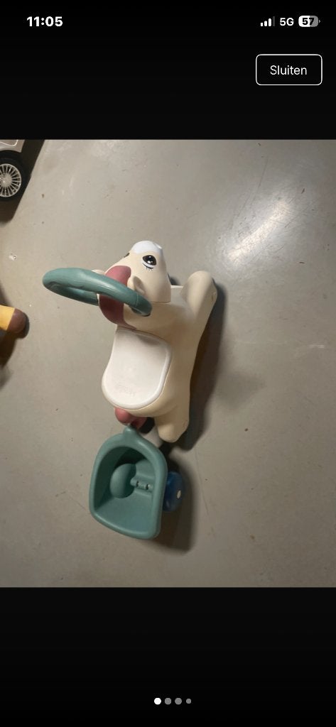 Smoby loopauto en schommel, Ophalen, Zo goed als nieuw