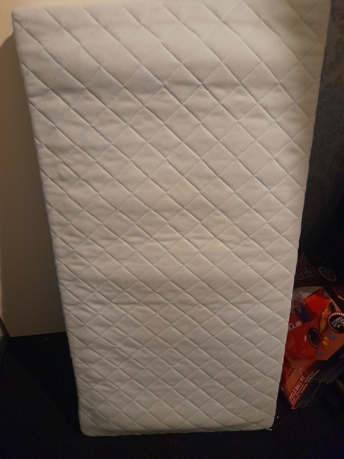 IKEA Boxmatras Lichtblauw 60x117x9 cm, Ophalen, Zo goed als nieuw, Rechthoekig