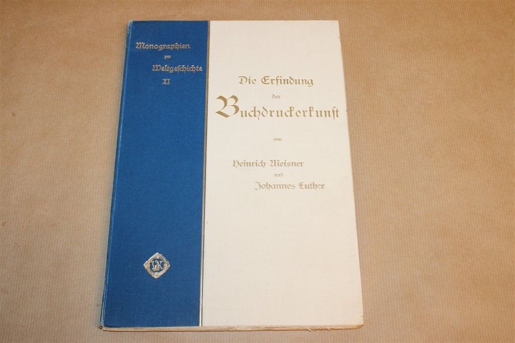 Gutenberg — Uitvinding Boekdrukkunst — Antiek 1900 [DE], Ophalen of Verzenden, Gelezen