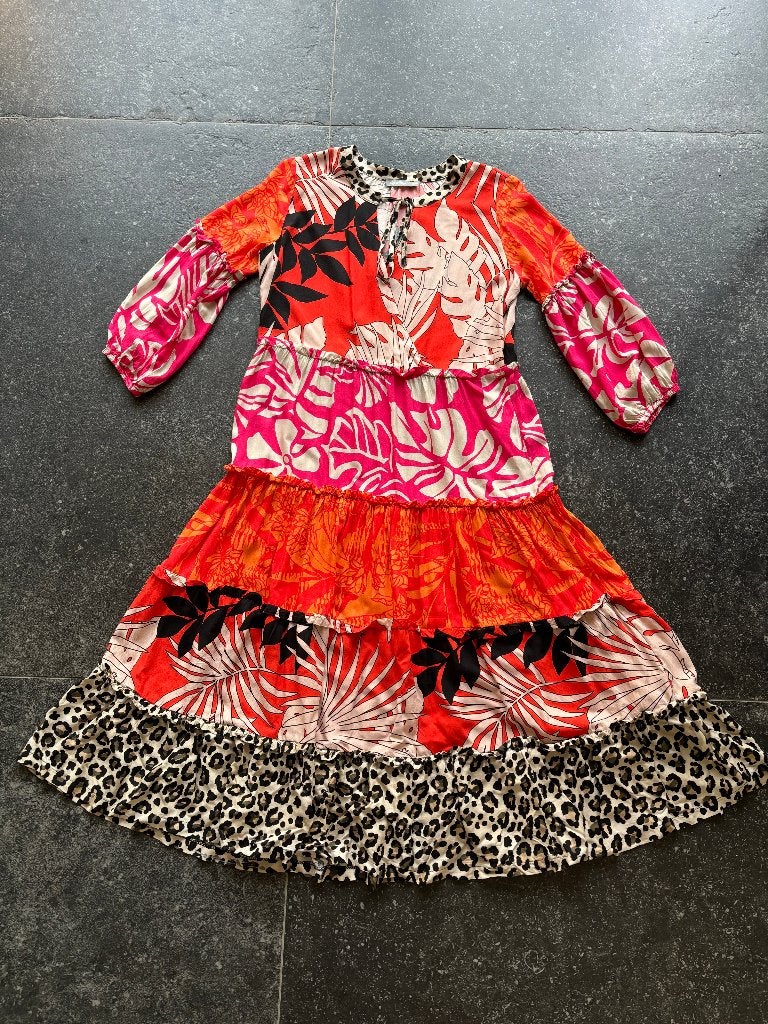 Strokenjurk Geisha, Kleding | Dames, Jurken, Geisha, Oranje, Ophalen of Verzenden, Zo goed als nieuw
