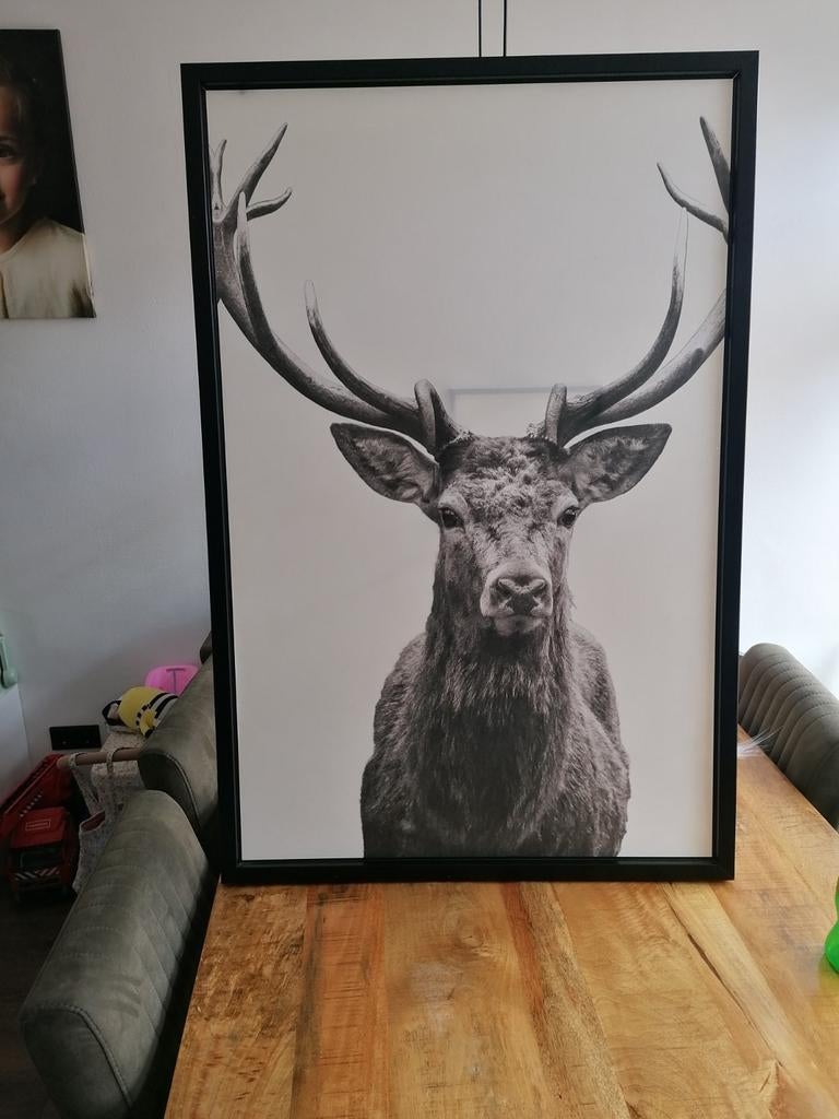Ikea hert schilderij, Huis en Inrichting, Ophalen, Zo goed als nieuw, Schilderij, 75 tot 100 cm