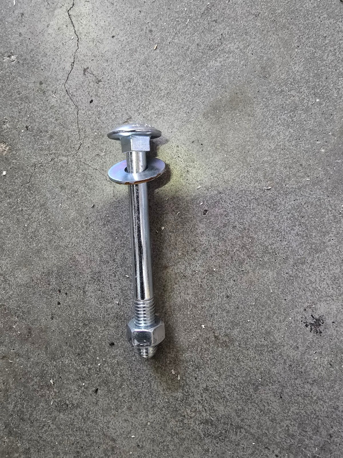 Partij slotbouten en moeren met ringen, Ophalen, Gebruikt, 100 tot 250 mm, Bouten of Moeren