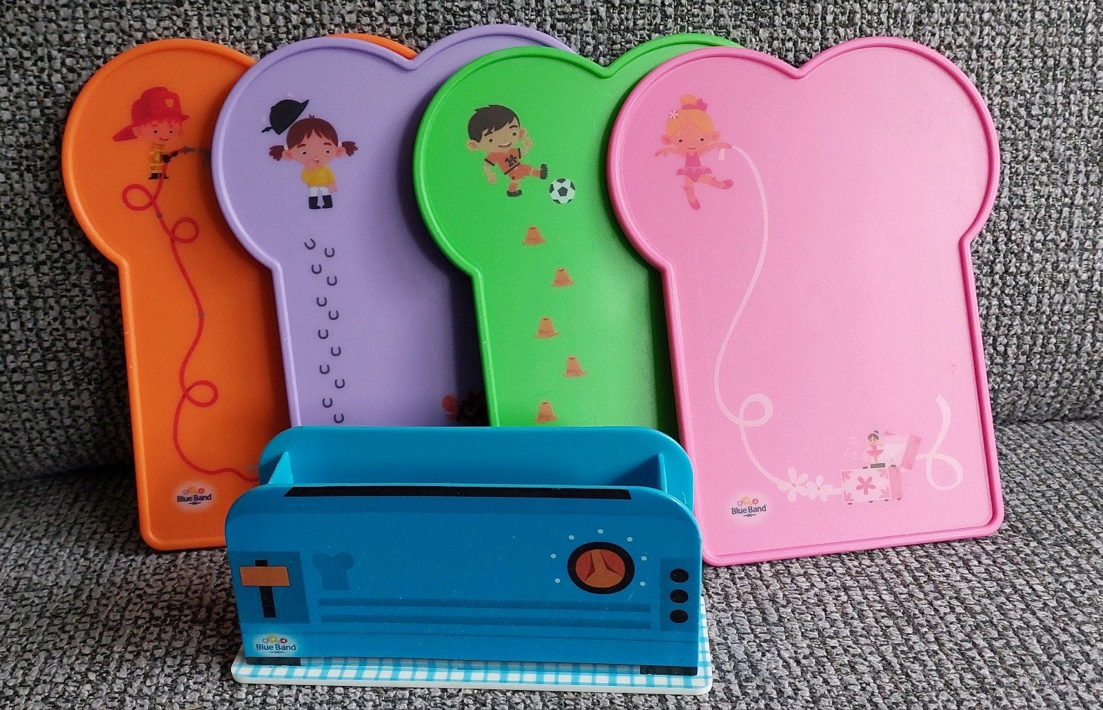 4 broodplankjes in houder, Ophalen of Verzenden