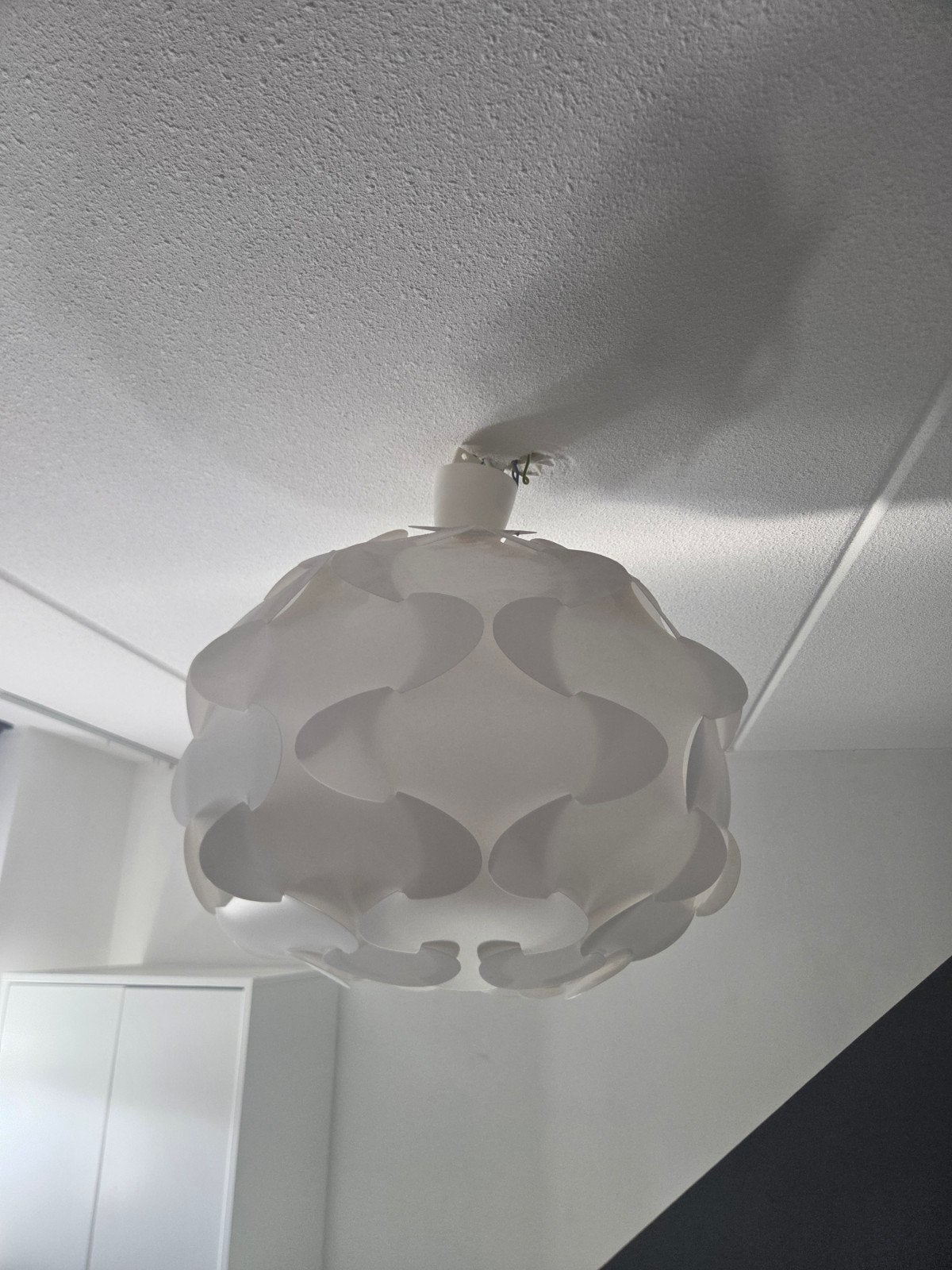 IKEA Lampenkap - Witte Plafondlamp, Ophalen of Verzenden, Gebruikt, Wit, Rond