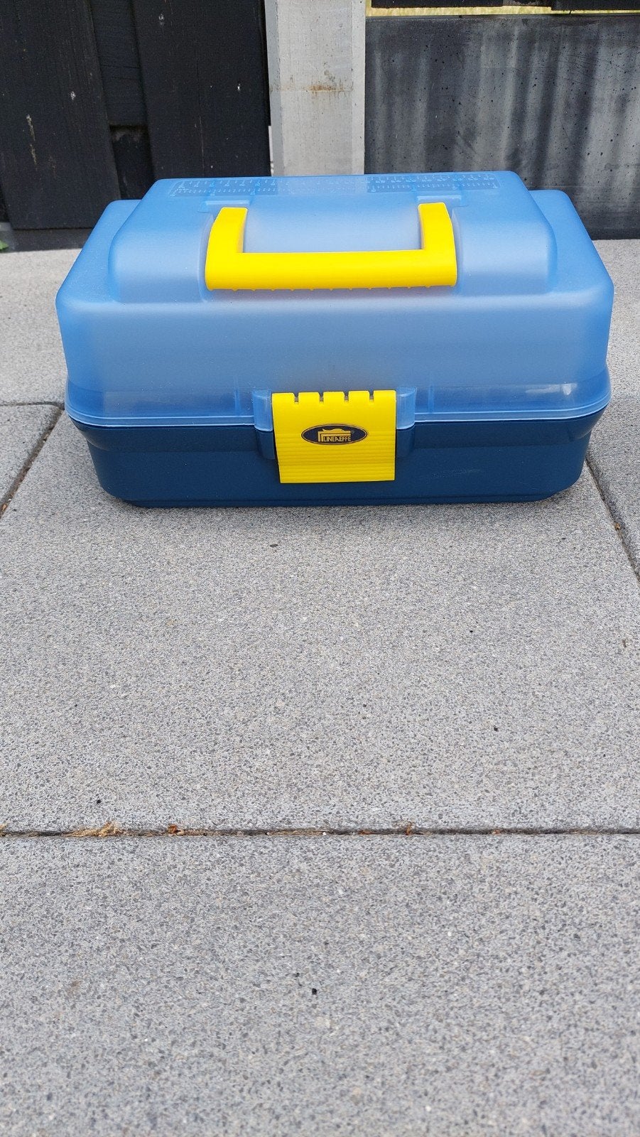 Hengel Sport Viskoffer - Blauw/Geel, Ophalen, Gebruikt, Koffer of Tas