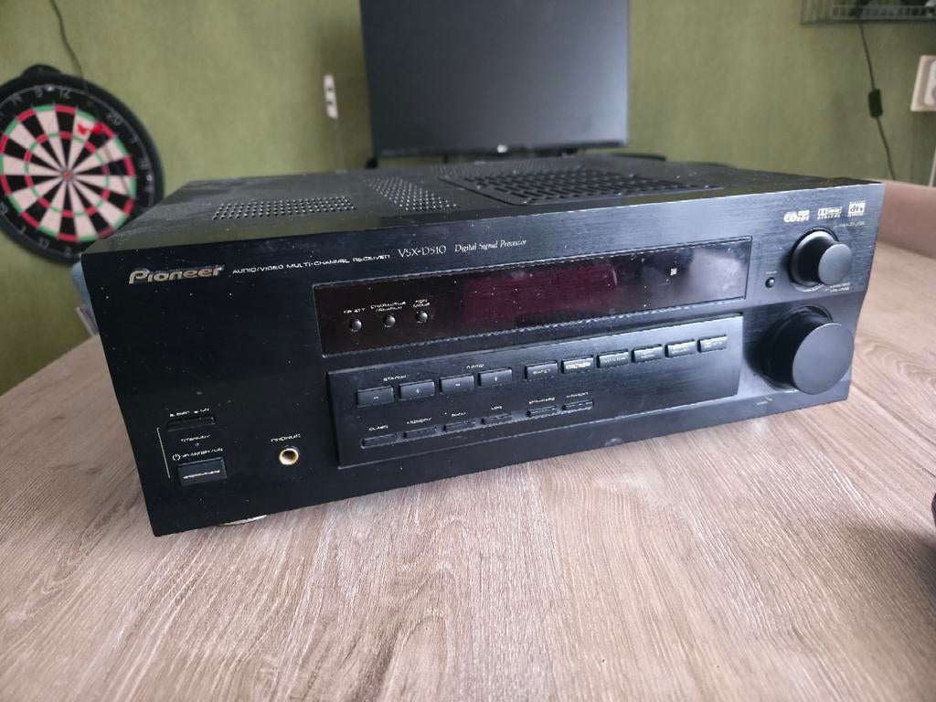 Pioneer VSX-D510 met afstandsbediening en HDMI adapter, Gebruikt, Ophalen of Verzenden, 60 tot 120 watt, Pioneer