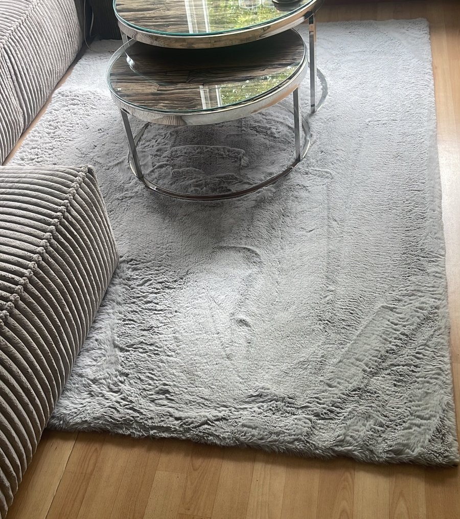 Hoogpolig vloerkleed comfy lichtgrijs, Ophalen, 150 tot 200 cm, 200 cm of meer, Zo goed als nieuw