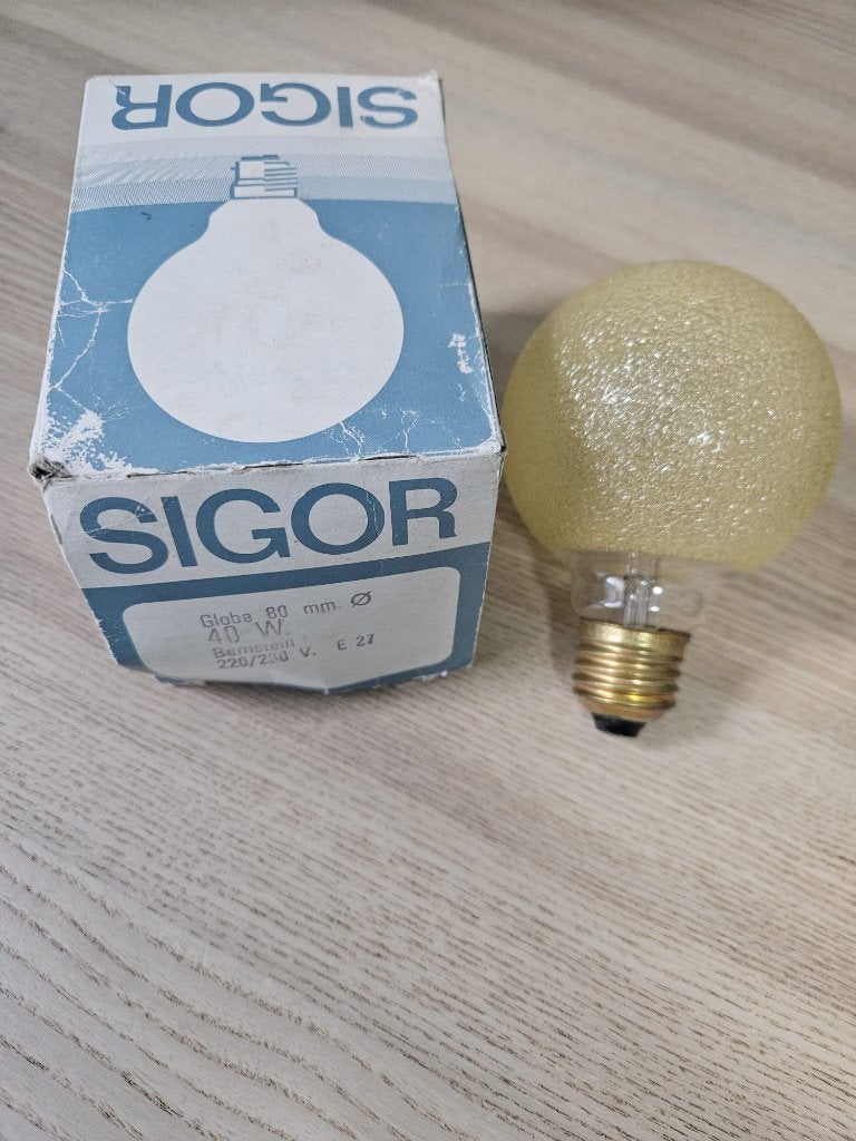 Sigor Gloeilamp Geel (40W, E27, Bernstein), 30 tot 60 watt, Gloeilamp, Overige lichtkleuren, Zo goed als nieuw
