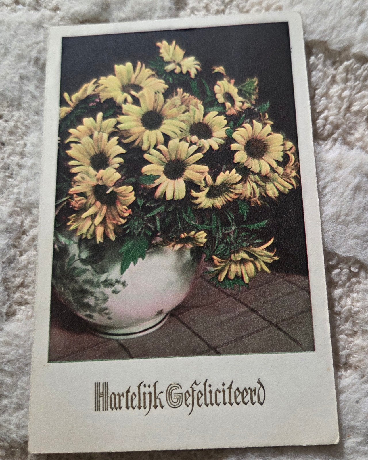 Hartelijk Gefeliciteerd met bloemen, Verzenden, Voor 1920, Gelopen, Overige thema's