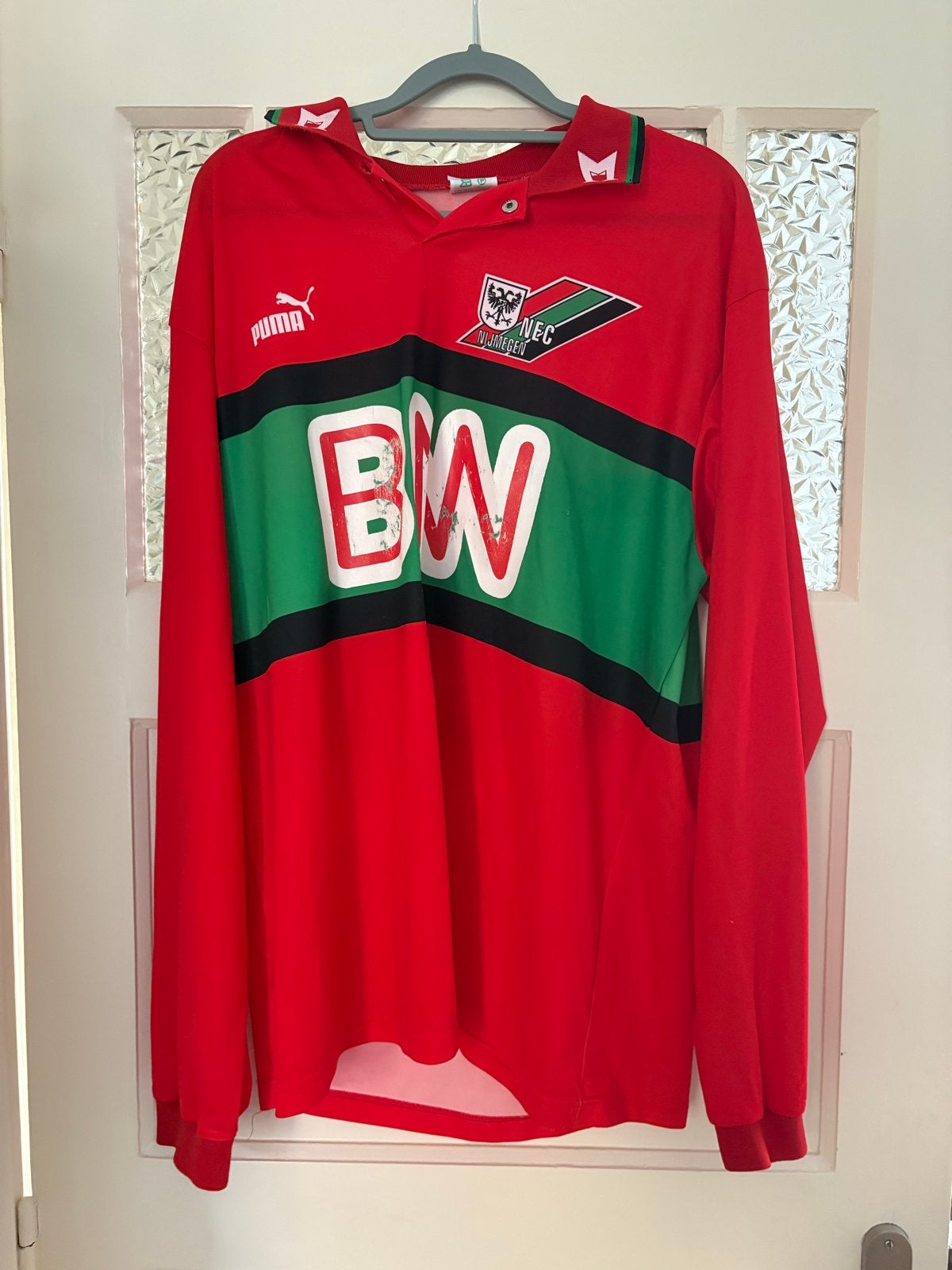 Iconisch Matchworn NEC Balkenshirt Pothuizen 1996-1997, Ophalen of Verzenden, Gebruikt, Shirt