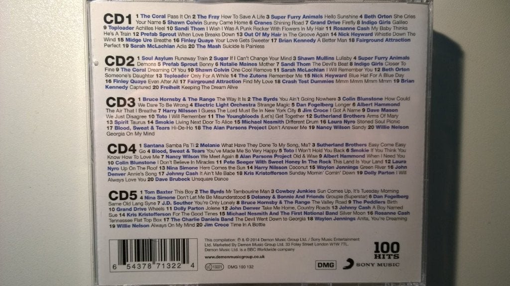 100 Hits Acoustic (5 CD), Ophalen of Verzenden, Zo goed als nieuw, Pop, Boxset