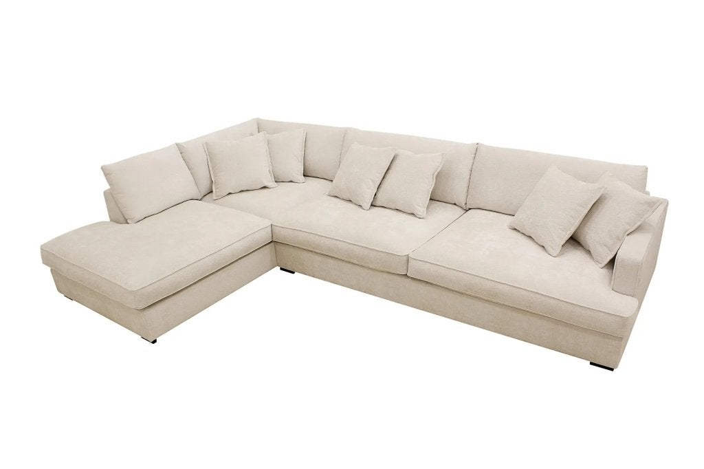 Grote L bank. Nieuw. van 3.100€ voor 1.099€ 344cm.SampleSale, Ophalen, Modern en tijdloos, Vierpersoons of meer, 300 cm of meer