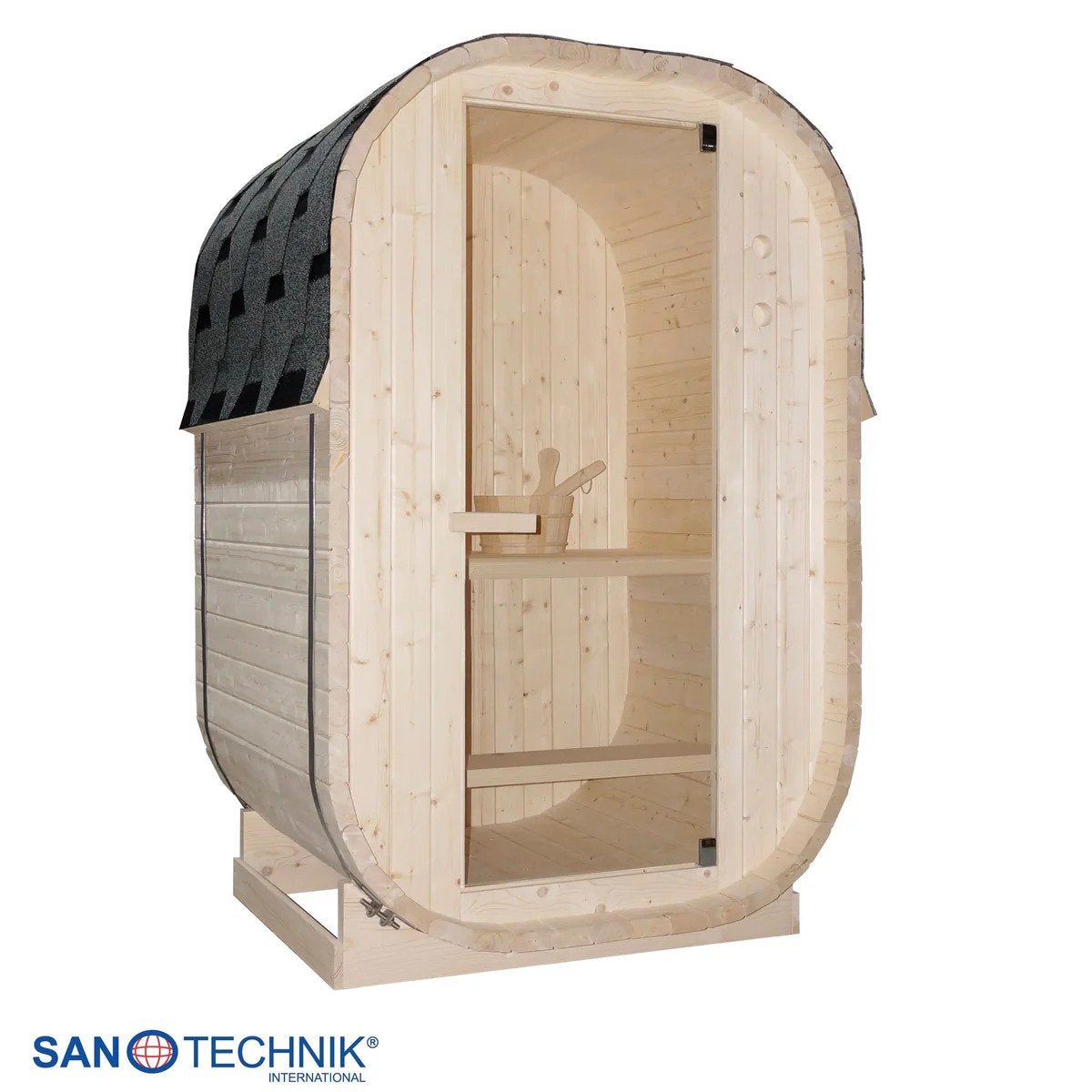 Compacte Buitensauna | 1-2 Persoons | 230V | Gratis Levering, Ophalen of Verzenden, Nieuw, Fins of Traditioneel, Complete sauna