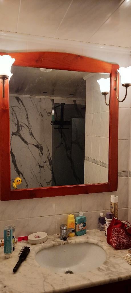 Badkamer spiegel met verlichting, Ophalen, Gebruikt, 100 tot 150 cm, Overige typen