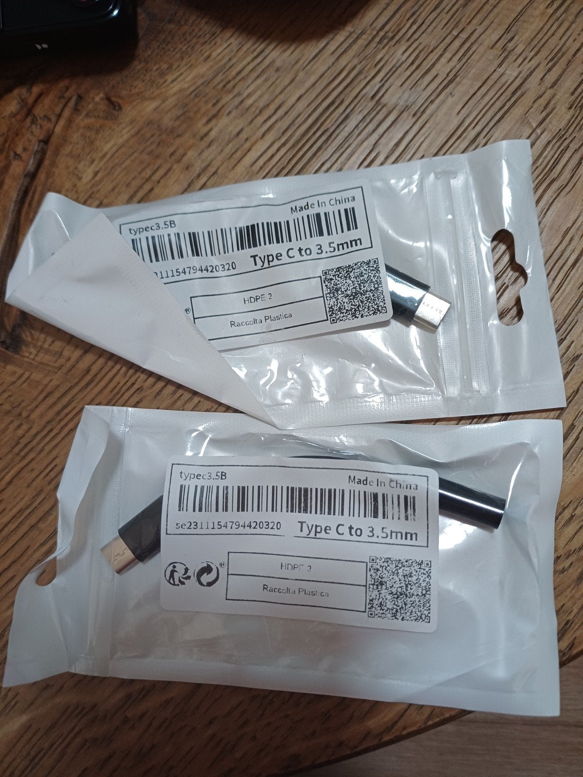 2x Type C naar 3.5mm Audio Adapter - Nieuw in verpakking, Ophalen, Nieuw, Minder dan 2 meter, Overige kabels