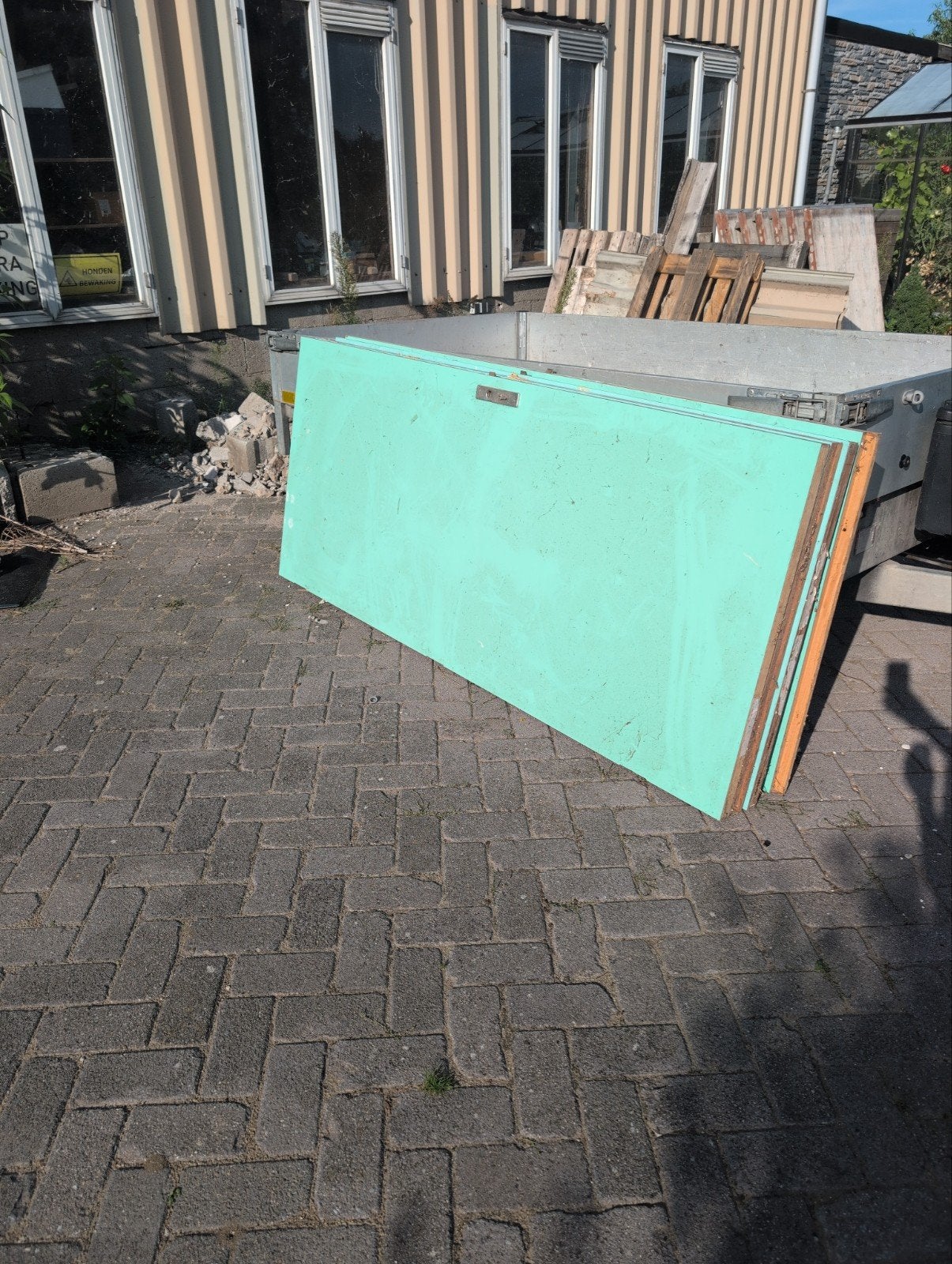 4 (deels) hardhouten deuren, 1x met raam, Ophalen of Verzenden, Gebruikt, Glas, Binnendeur