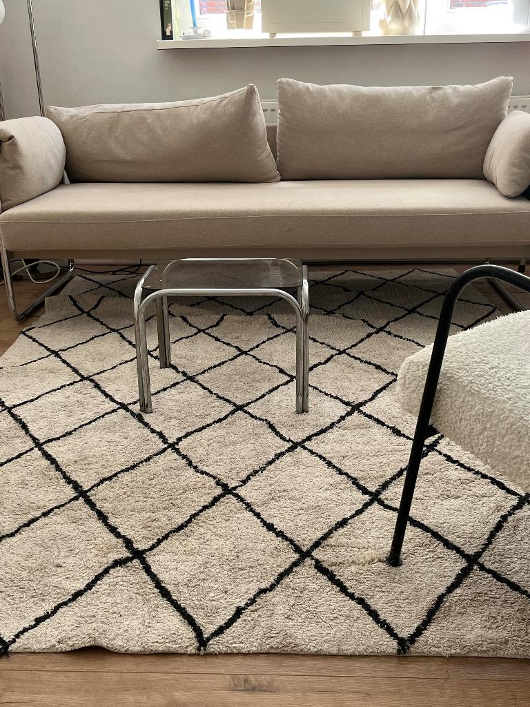 Vloerkleed, Huis en Inrichting, Stoffering | Tapijten en Kleden, Ophalen, 150 tot 200 cm, Crème, 200 cm of meer