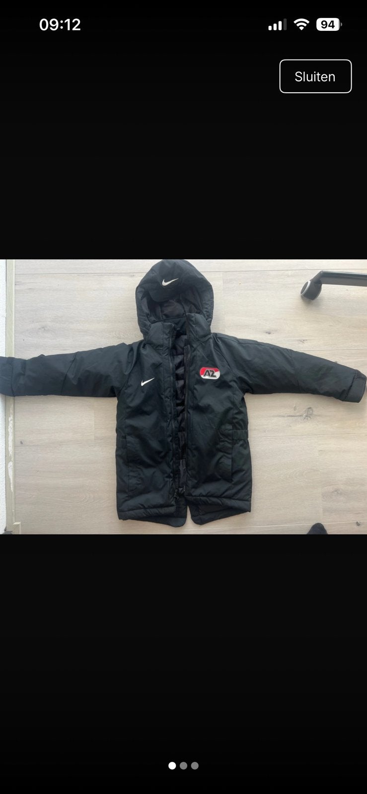 AZ Nike winterjas maat 122-128, Ophalen of Verzenden, Zo goed als nieuw, Jongetje of Meisje, Jasje