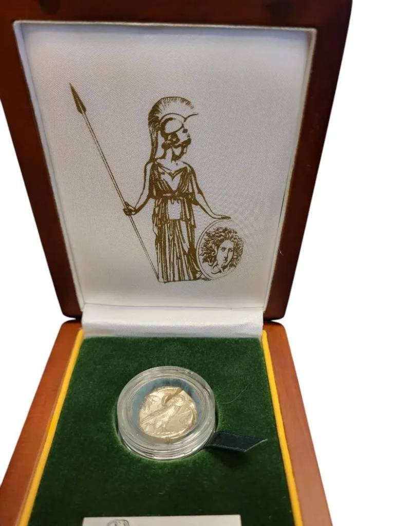 Griekse zilveren tetradrachme De Uil van Athene 2400 jr oud!, Ophalen of Verzenden, Griekenland, Setje, Zilver