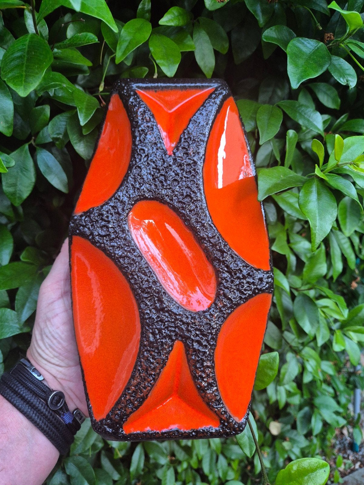 Roth Keramiek Vaas Model 311 - Oranje Fat Lava, 27 cm, Antiek en Kunst, Antiek | Vazen, Ophalen of Verzenden