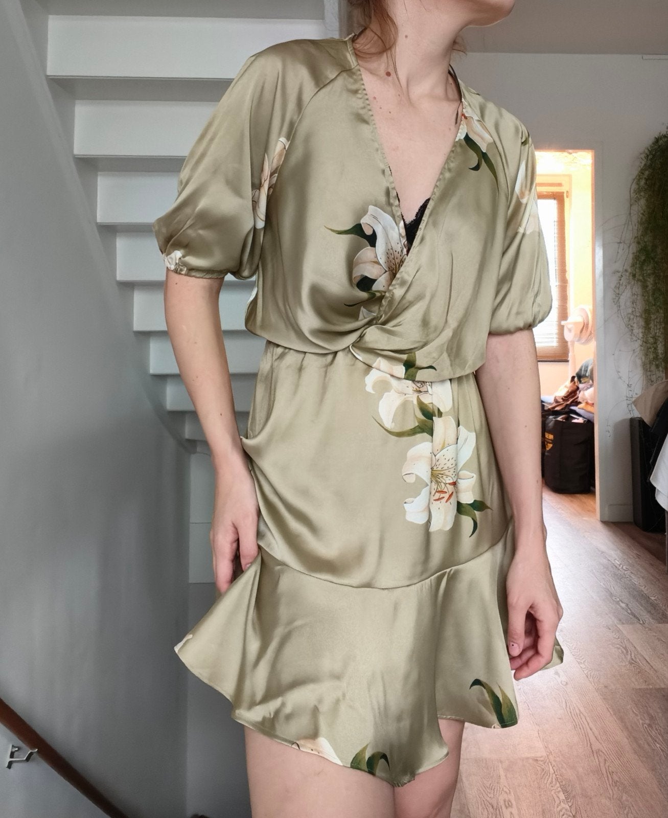 Zara jurk maat S met bloemenprint, Zara, Ophalen of Verzenden, Zo goed als nieuw, Maat 36 (S)