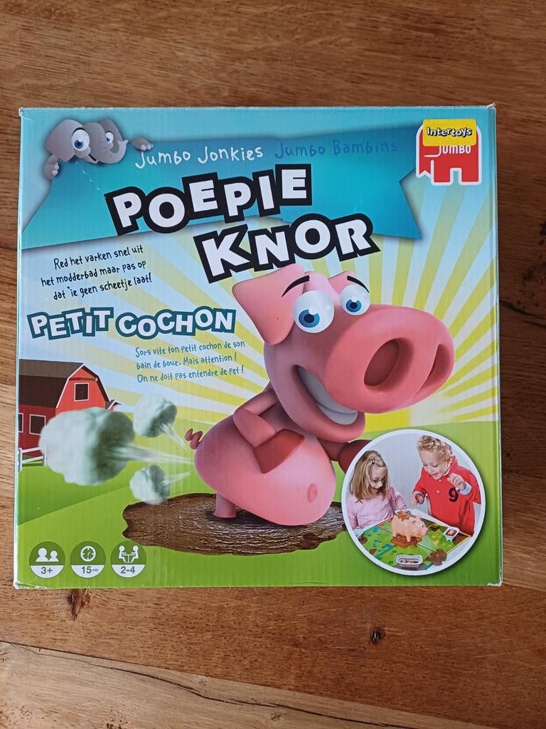Jumbo Poepie Knor Spel - Red het varken uit de modder!, Drie of vier spelers, Ophalen, Gebruikt, Jumbo