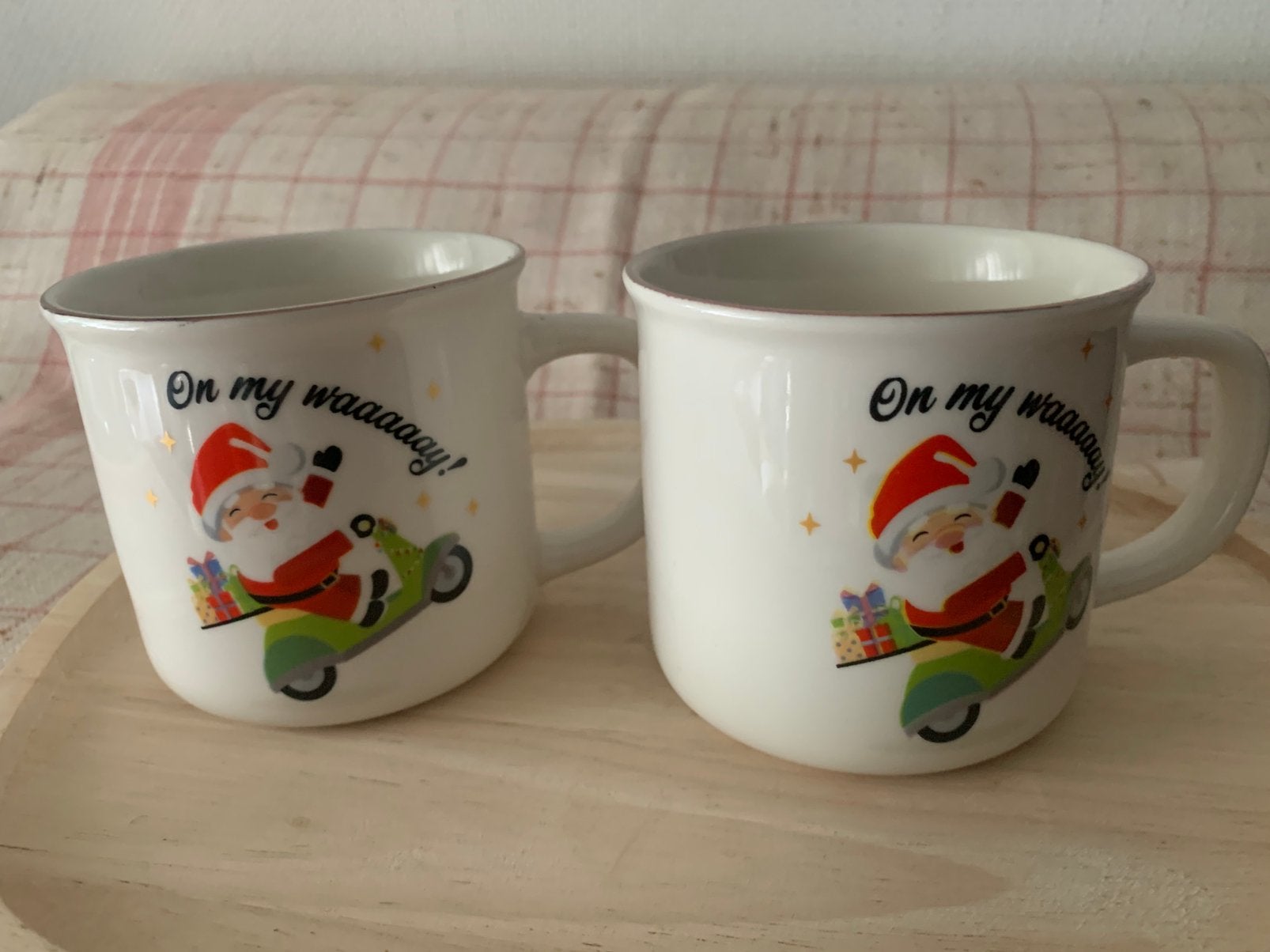 Kerstbeker I’m on my way, Ophalen of Verzenden, Zo goed als nieuw, Overige stijlen, Kop(pen) en/of Schotel(s)
