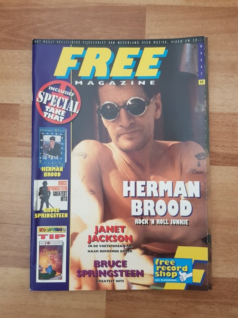 Free Magazine maart 1995 Take That, Herman Brood,, Ophalen of Verzenden, Gelezen, Muziek, Film of Tv
