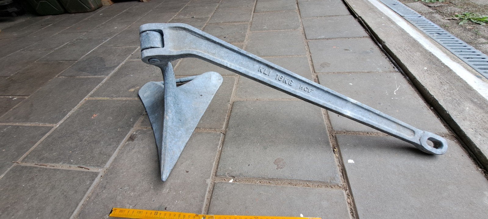 Ploeganker 16 kg - Gegalvaniseerd, Ophalen, Gebruikt, Overige typen