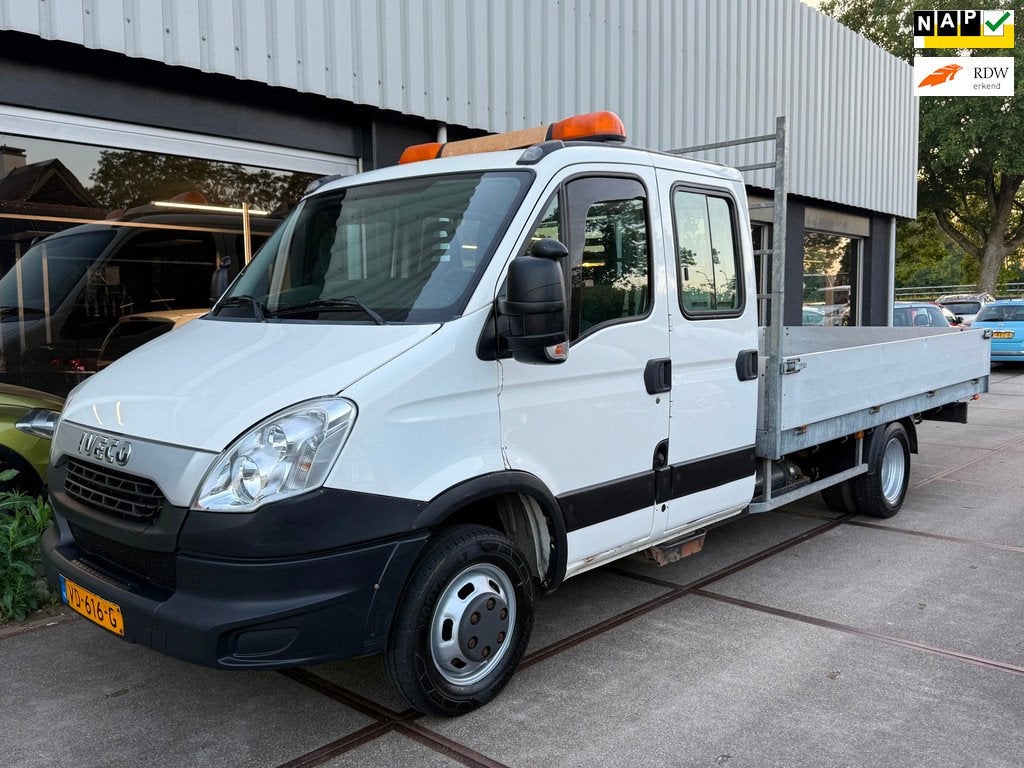 Iveco Daily 35C14GD 410 CNG 2013 PICK-UP/DUBBELLUCHT/AIRCO!, Auto's, Euro 5, Gebruikt, 7 stoelen, Bedrijf