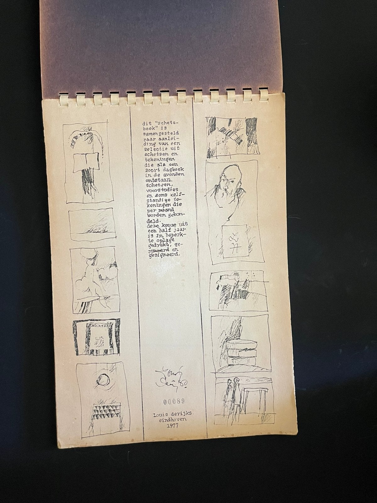 SCHETSBOEK VAN KUNSTENAAR LOUIS DERIJKS, Antiek en Kunst, Ophalen of Verzenden