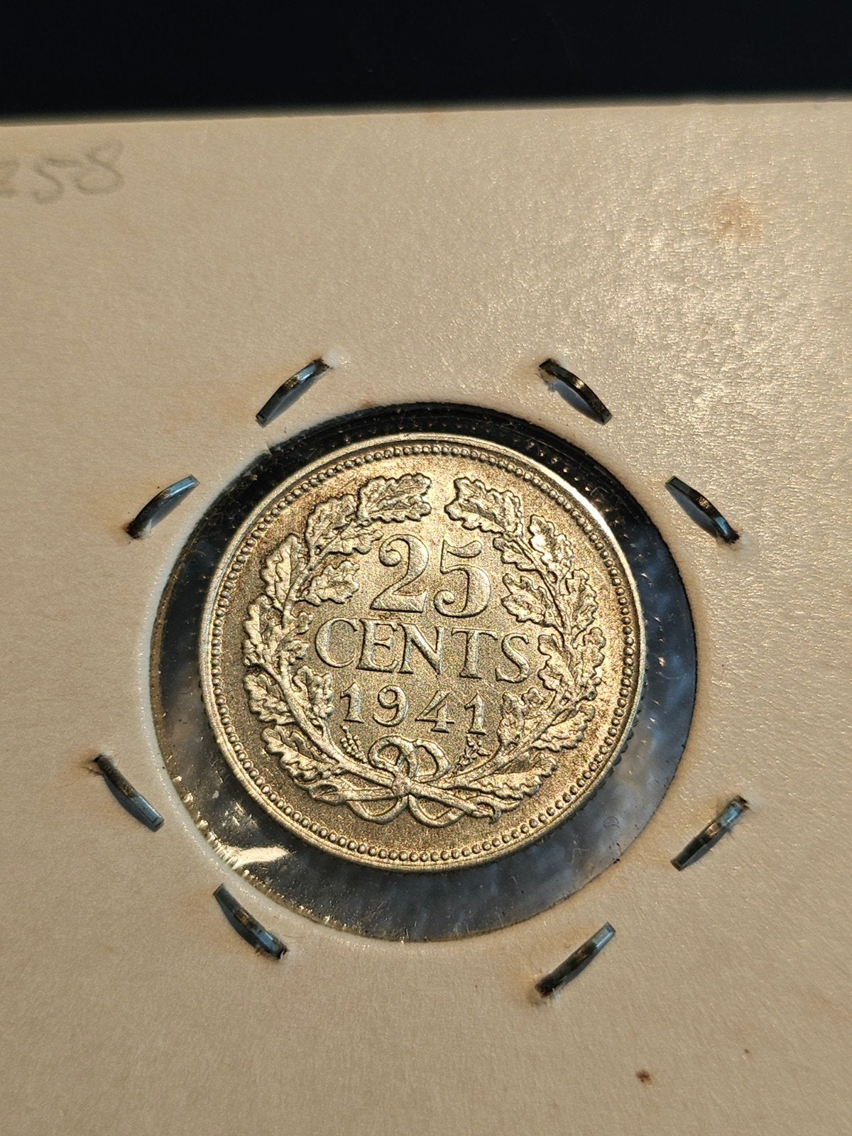 25 Cent 1941 Koningin Wilhelmina FDC, Ophalen of Verzenden, Koningin Wilhelmina, 25 cent, Losse munt