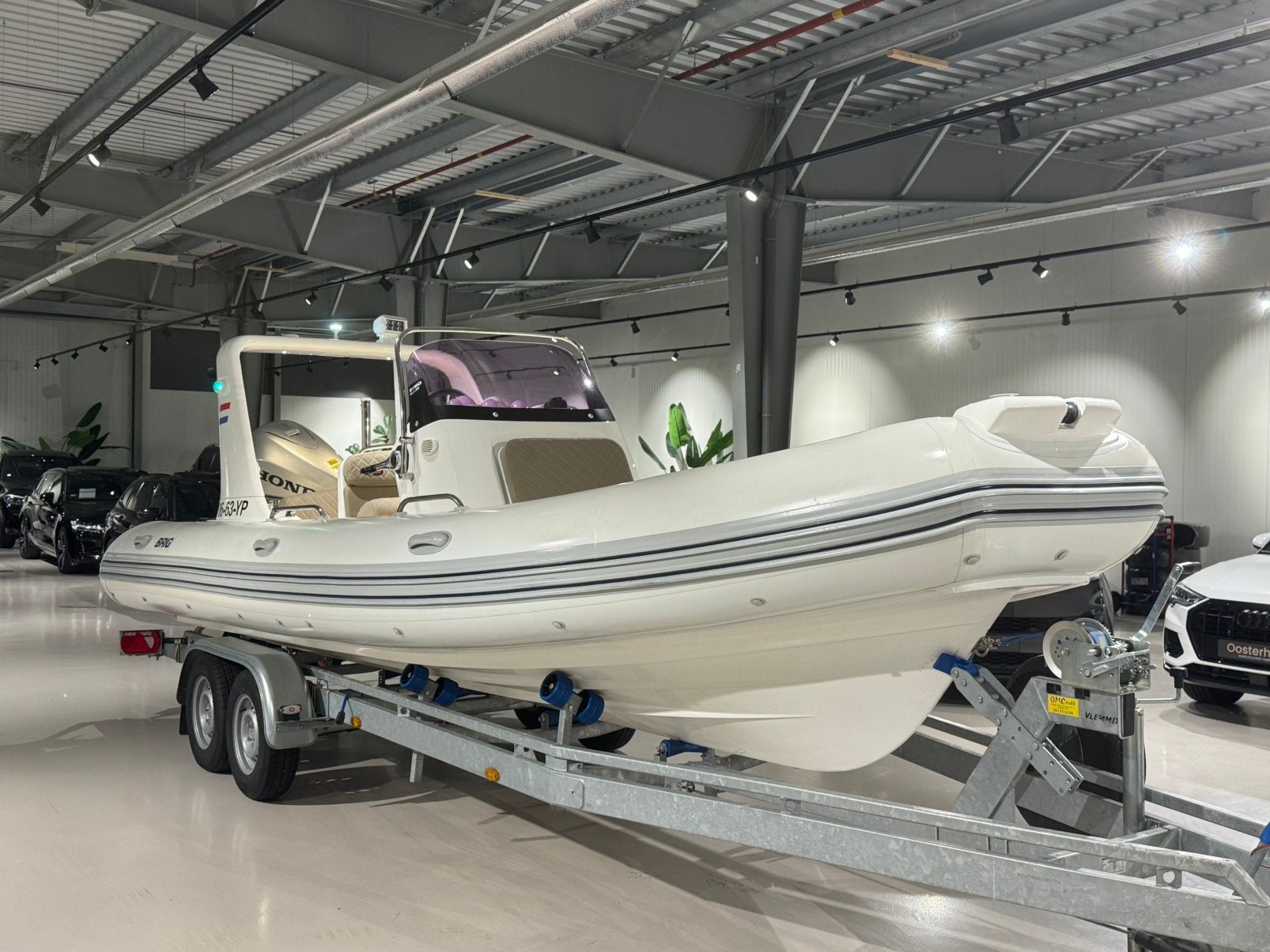 Rib Brig Eagle 645 225 PK Honda V6 Vlemmix trailer uniek!, Ophalen, Gebruikt, PVC, Brig