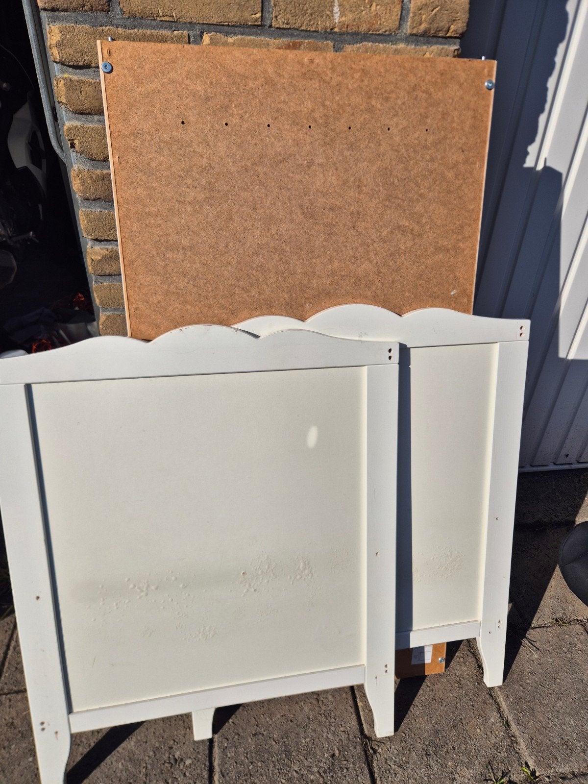 IKEA Hensvik Hoofd- en Voetbord met Bodem, Kinderen en Baby's, Kinderkamer | Bedden, Ophalen, Gebruikt, 180 cm of meer, Lattenbodem