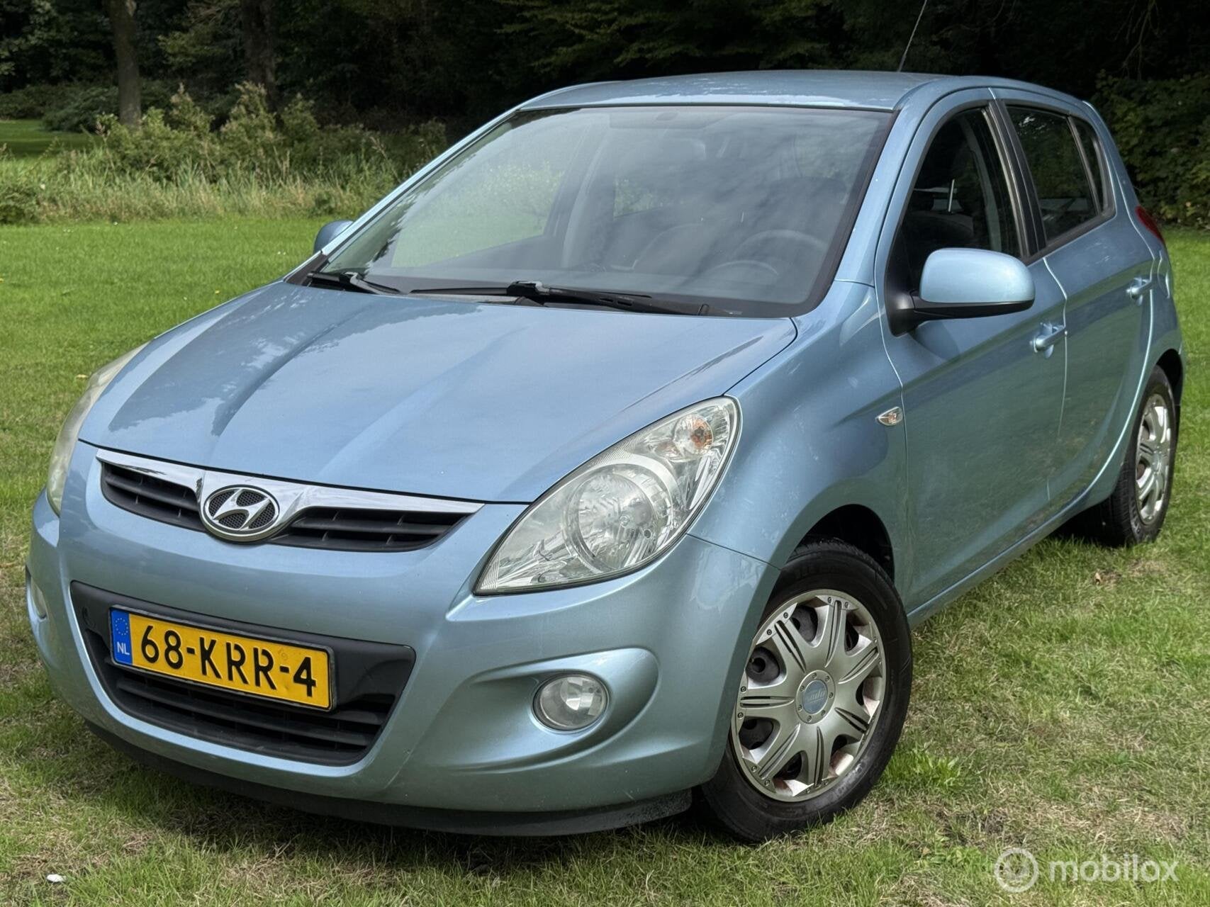 Hyundai i20 1.2i Airco, Auto's, 450 kg, Gebruikt, 4 cilinders, Blauw