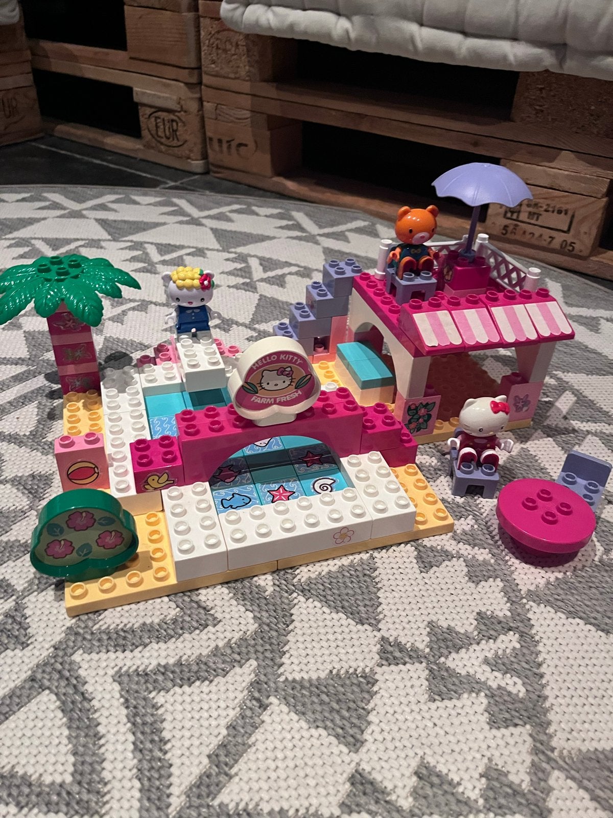 Hello Kitty Duplo Beach Club Zwembad Bouwset, Ophalen of Verzenden, Gebruikt, Overige merken