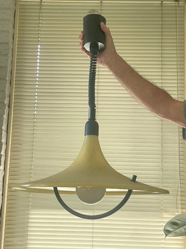 Retro lamp, Ophalen of Verzenden, Zo goed als nieuw, Kunststof