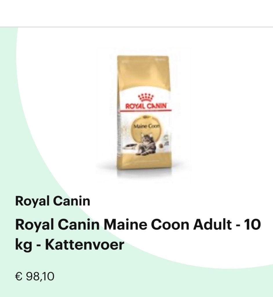Purina voor Main coon, Poes